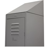 STEELCO SLOPING TOP FOR SINGLE LOCKER 305MM SILVER GREY