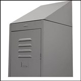 STEELCO SLOPING TOP FOR SINGLE LOCKER 380MM SILVER GREY