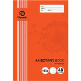 OLYMPIC T848 BOTANY BOOK FEINT RULED 8MM 55GSM 48 PAGE A4 PACK 20