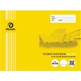 OLYMPIC NL103 EXERCISE BOOK NSW RULING DOUBLE RULEDGUIDELINES 10MM 55GSM 32 PAGE 176 X 240MM YELLOW PACK 20