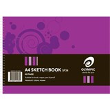 OLYMPIC SP34 SKETCH BOOK SIDE OPEN 110GSM 40 PAGE A4 PACK 10