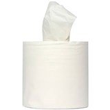 WHISPER PREMIUM CENTREFEED HAND TOWEL ROLL 1PLY 300M WHITE CARTON 6