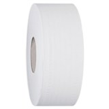 WHISPER PREMIUM JUMBO TOILET TISSUE ROLL 1PLY 500M WHITE CARTON 8