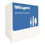 WHISPER QUILTED DINNER NAPKIN GT 2PLY WHITE CARTON 10