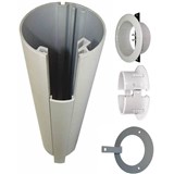 RAPIDLINE DESK TO CEILING POWER POLE KIT 28M SILVER