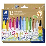 STAEDTLER NORIS TRIANGULAR FIBRETIP PENS BROAD ASSORTED PACK 12