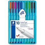 STAEDTLER 462 TRIPLUS GEL PEN 07MM ASSORTED PACK 10