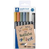 STAEDTLER 8321 METALLIC BRUSH MARKER ASSORTED BOX 7