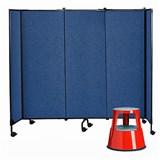 SYLEX GREAT DIVIDER MODULAR SCREENS STARTER KIT 1828MM HIGH BLUE  PLUS BONUS STEP STOOL