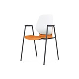 SYLEX KALEIDO CHAIR 4 LEG WITH ARMS ORANGE SEAT
