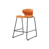 SYLEX KALEIDO 650H STOOL WITH BLACK SLED FRAME ORANGE SEAT