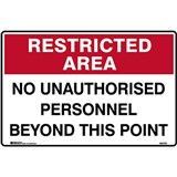 TRAFALGAR MANDATORY SIGN AUTHORISED PERSONNEL 300 X 450MM