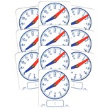 TEACHABLES PLASTIC CLOCK FACES DIGITALANALOGUE 24HOUR PACK 10