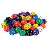 TEACHABLES DICE 20FACE SOLID PACK 50