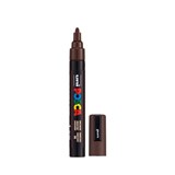 POSCA PC5M PAINT MARKER BULLET MEDIUM 25MM DARK BROWN