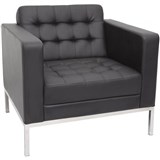 RAPIDLINE VENUS SOFA SINGLE SEATER PU BLACK