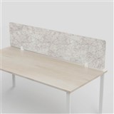 SANA ALTITUDE ABOVE DESK SCREEN 12MM THICK 1500 X 600MM MUSHROOM