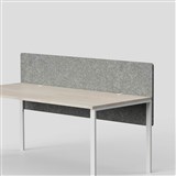 SANA SERENITY ALTITUDE DUAL DESK SCREEN 12MM THICK 1500 X 600MM MOONLIGHT