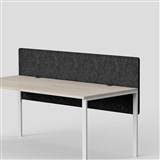 SANA SERENITY ALTITUDE DUAL DESK SCREEN 12MM THICK 1500 X 600MM SHADOW