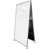 VISIONCHART EDUCATION ALPHA AD1 MOBILE DOUBLE SIDED PORCELAIN WHITEBOARD 1800 X 900MM WHITE