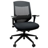 VOGUE TASK CHAIR MEDIUM MESH BACK ARMS BLACK
