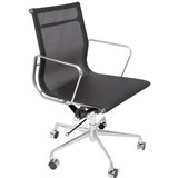 RAPIDLINE WM600 MESH MEETING ROOM CHAIR MEDIUM BACK BLACK