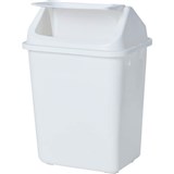 COMPASS RECTANGULAR PLASTIC SWING BIN 38 LITRE WHITE