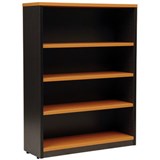 LOGAN BOOKCASE 4 SHELF 900 X 315 X 1200MM BEECHIRONSTONE