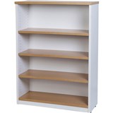 LOGAN BOOKCASE 4 SHELF 900 X 315 X 1200MM OAKWHITE