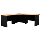 LOGAN CORNER WORKSTATION COMPLETE 1800 X 1800 X 750 X 730MM BEECHIRONSTONE