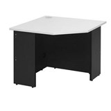 LOGAN CORNER WORKSTATION UNIT 900 X 900 X 600MM WHITEIRONSTONE