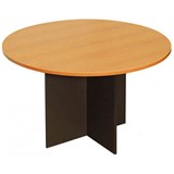 LOGAN ROUND MEETING TABLE 1200MM DIAMETER BEECHIRONSTONE