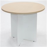 YS DESIGN OXLEY ROUND MEETING TABLE 1200MM DIAMETER OAKWHITE