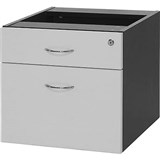 LOGAN FIXED DESK PEDESTAL 2DRAWER LOCKABLE 450 X 476 X 470MM WHITEIRONSTONE