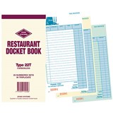 ZIONS 22T RESTAURANT DOCKET BOOK CARBONLESS TRIPLICATE 200 X 100MM 25 SETS