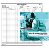 ZIONS HOURS AND WAGES RECORD BOOK LARGE UP TO 25 EMPLOYEES 270 X 265MM