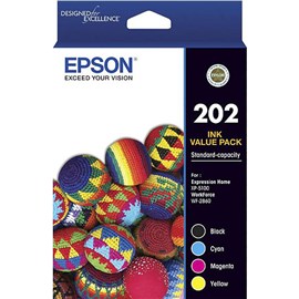 EPSON 202 INK CARTRIDGE 4 COLOUR VALUE PACK